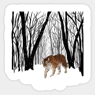 Snow tiger Sticker